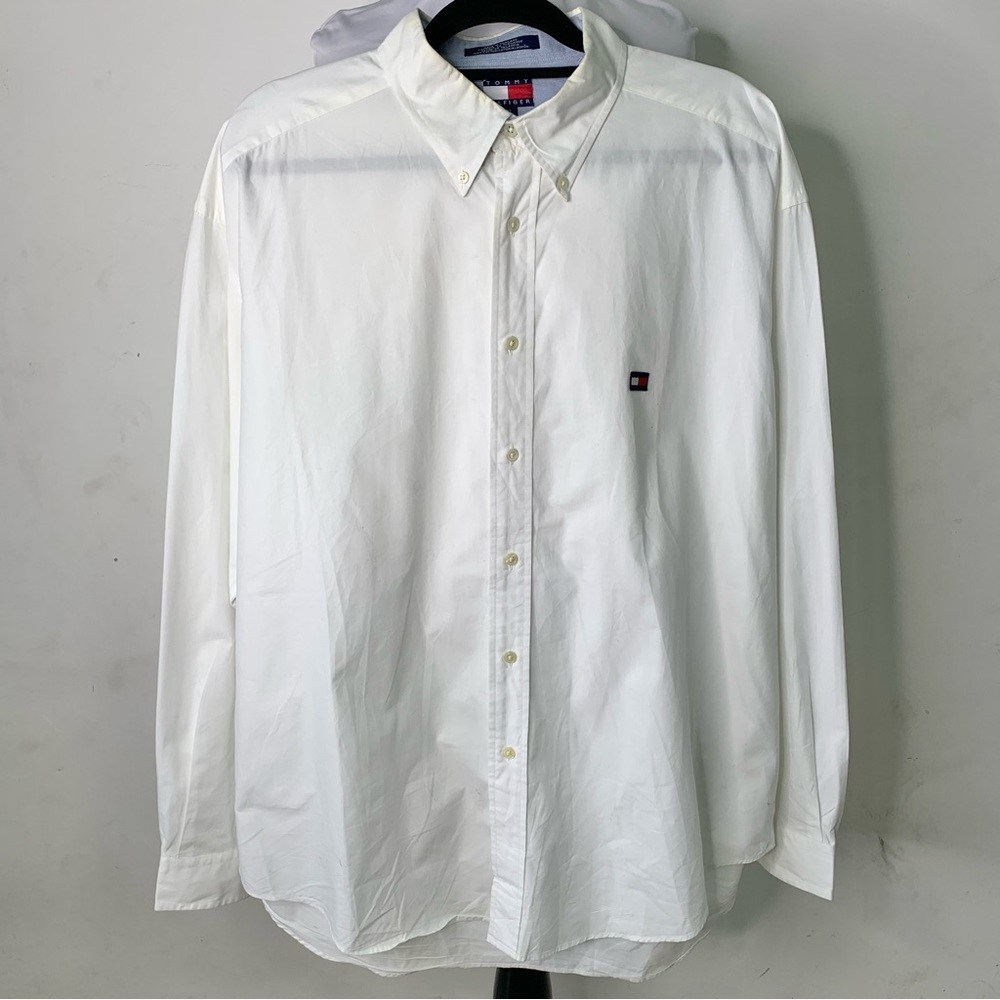 Tommy Hilfiger Mens White Button Down Shirt XL